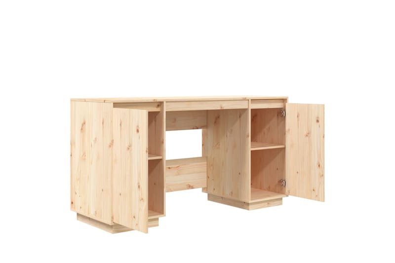 beBasic Skrivbord 140x50x75 cm massiv furu - Brown - Möbler - Bord & matgrupper - Kontorsbord - Skrivbord