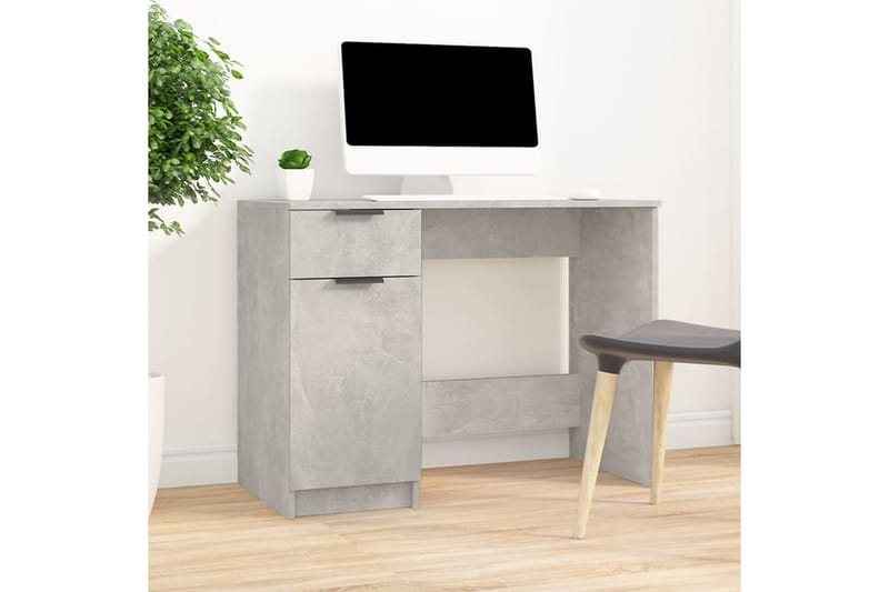 beBasic Skrivbord betonggrå 100x50x75 cm konstruerat trä - Grey - Möbler - Bord & matgrupper - Kontorsbord - Skrivbord
