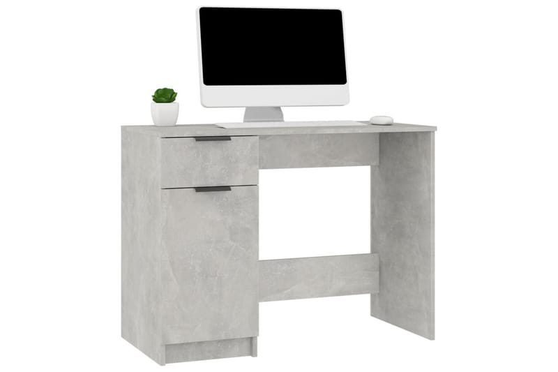 beBasic Skrivbord betonggrå 100x50x75 cm konstruerat trä - Grey - Skrivbord