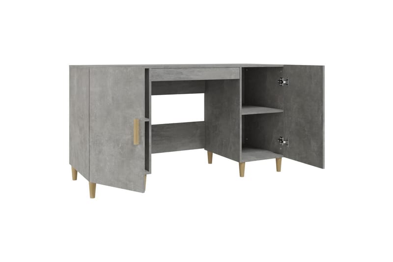 beBasic Skrivbord betonggrå 140x50x75 cm konstruerat trä - Grey - Möbler - Bord & matgrupper - Kontorsbord - Skrivbord