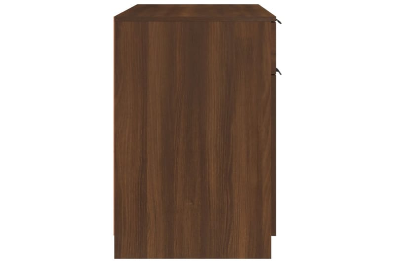 beBasic Skrivbord brun ek 100x50x75 cm konstruerat trä - Brown - Skrivbord