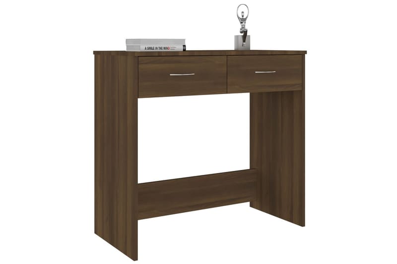 beBasic Skrivbord brun ek 80x40x75 cm konstruerat trä - Brown - Möbler - Bord & matgrupper - Kontorsbord - Skrivbord