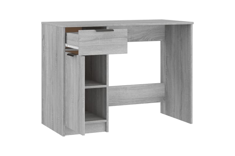 beBasic Skrivbord grå sonoma 100x50x75 cm konstruerat trä - Grey - Möbler - Bord & matgrupper - Kontorsbord - Skrivbord