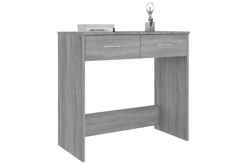 beBasic Skrivbord grå sonoma 80x40x75 cm konstruerat trä - Grey - Möbler - Bord & matgrupper - Kontorsbord - Skrivbord