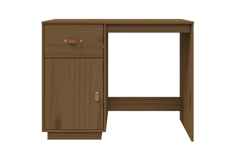beBasic Skrivbord honungsbrun 95x50x75 cm massiv furu - Brown - Möbler - Bord & matgrupper - Kontorsbord - Skrivbord