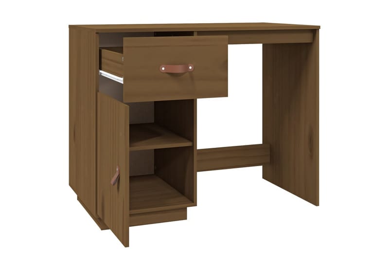beBasic Skrivbord honungsbrun 95x50x75 cm massiv furu - Brown - Möbler - Bord & matgrupper - Kontorsbord - Skrivbord