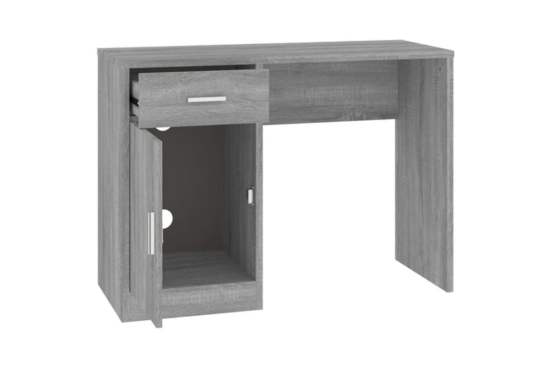 beBasic Skrivbord lådor & skåp grå sonoma 100x40x73cm konstruerat trä - Grey - Skrivbord