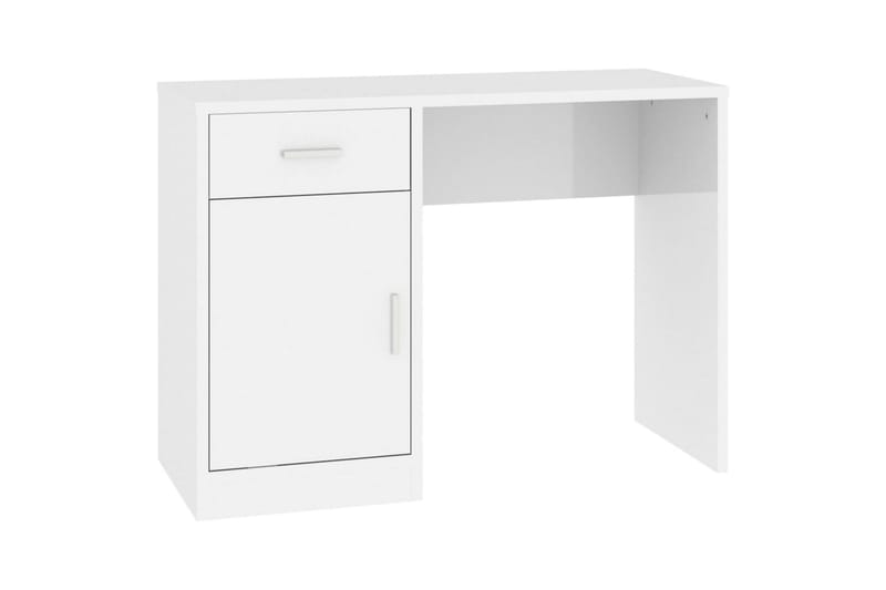beBasic Skrivbord lådor & skåp vit högglans 100x40x73cm konstruerat trä - White - Skrivbord