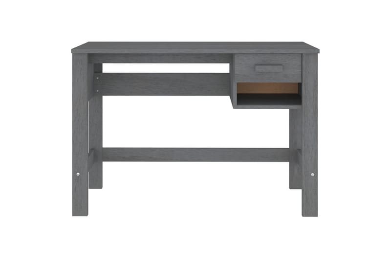 beBasic Skrivbord mörkgrå 110x40x75 cm massiv furu - Grey - Möbler - Bord & matgrupper - Kontorsbord - Skrivbord
