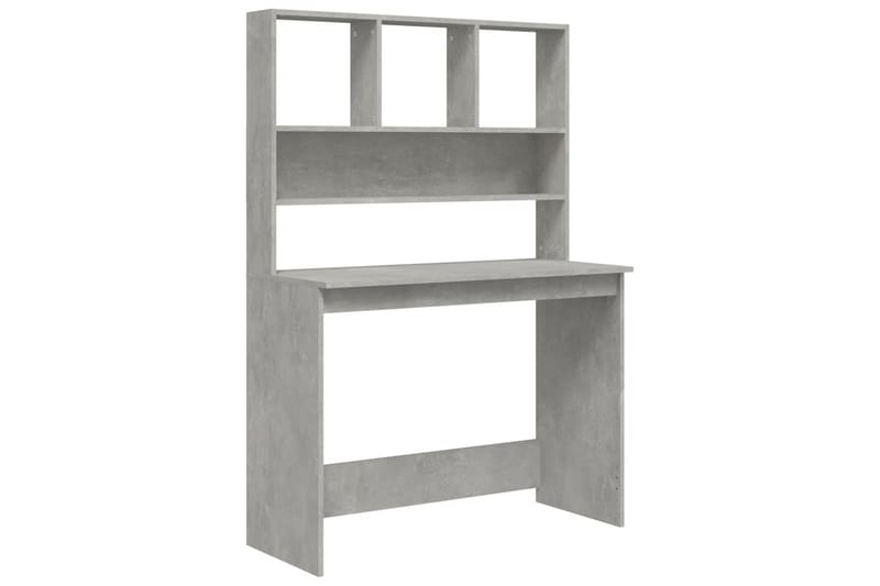 beBasic Skrivbord med hyllor betonggrå 102x45x148 cm konstruerat trä - Grey - Möbler - Bord & matgrupper - Kontorsbord - Skrivbord
