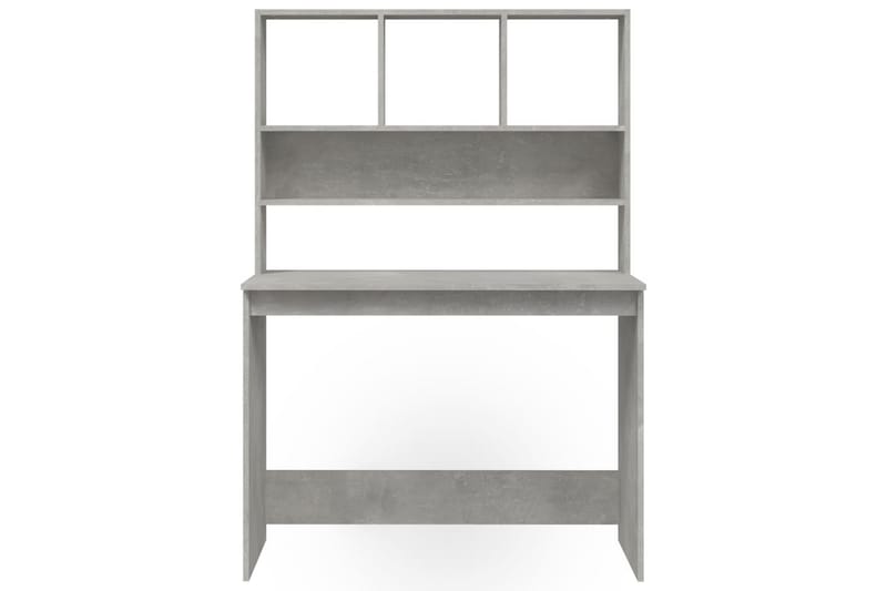 beBasic Skrivbord med hyllor betonggrå 102x45x148 cm konstruerat trä - Grey - Möbler - Bord & matgrupper - Kontorsbord - Skrivbord