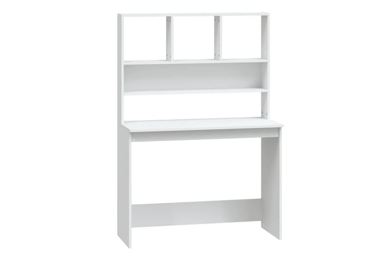 beBasic Skrivbord med hyllor vit 102x45x148 cm konstruerat trä - White - Skrivbord