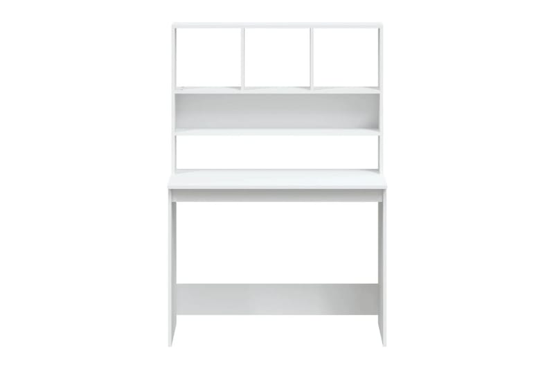 beBasic Skrivbord med hyllor vit 102x45x148 cm konstruerat trä - White - Möbler - Bord & matgrupper - Kontorsbord - Skrivbord