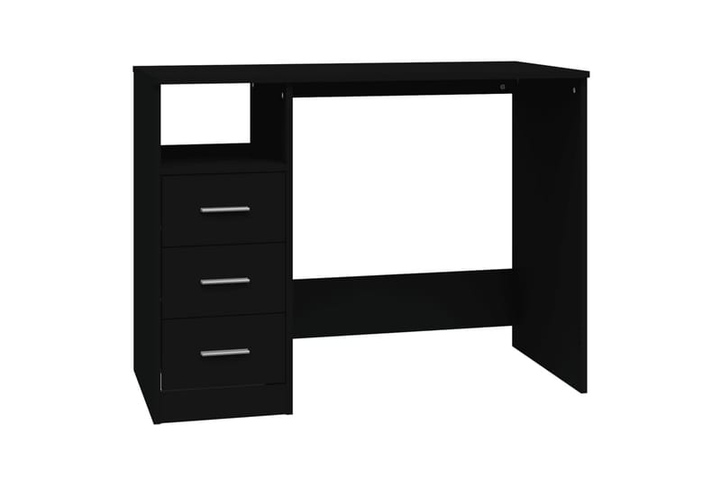 beBasic Skrivbord med lådor svart 102x50x76 cm konstruerat trä - Black - Skrivbord