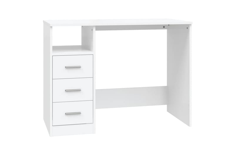 beBasic Skrivbord med lådor vit 102x50x76 cm konstruerat trä - White - Skrivbord