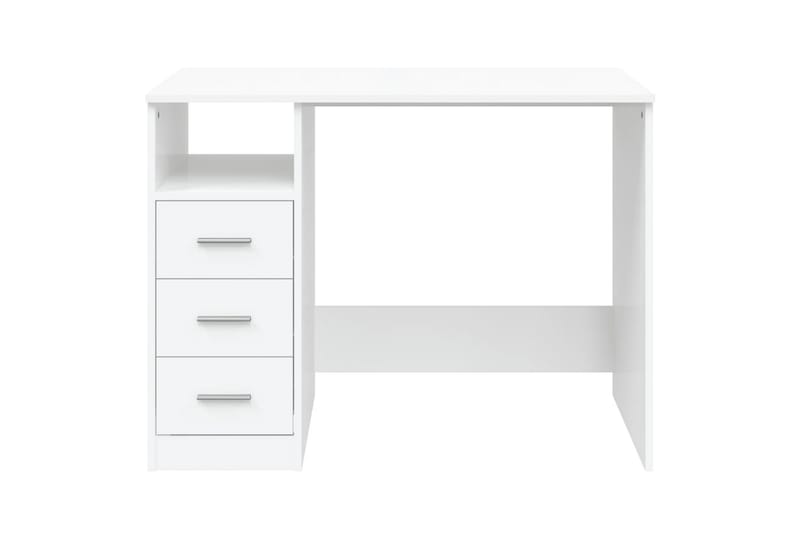 beBasic Skrivbord med lådor vit 102x50x76 cm konstruerat trä - White - Skrivbord
