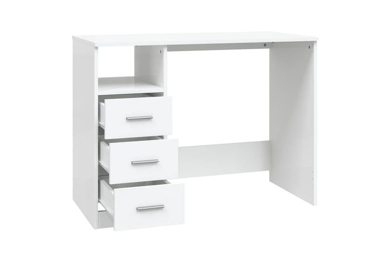 beBasic Skrivbord med lådor vit 102x50x76 cm konstruerat trä - White - Möbler - Bord & matgrupper - Kontorsbord - Skrivbord
