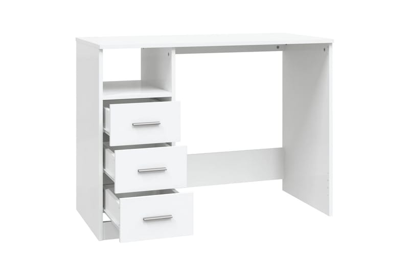 beBasic Skrivbord med lådor vit 102x50x76 cm konstruerat trä - White - Skrivbord