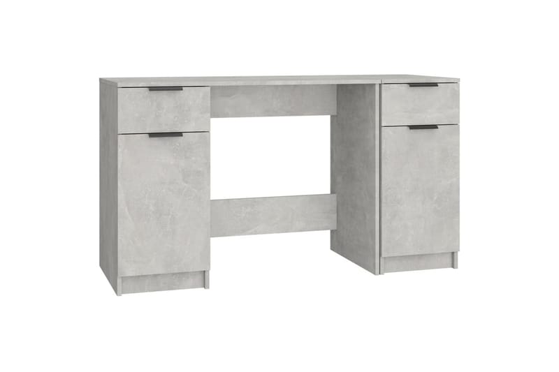 beBasic Skrivbord med sidoskåp betonggrå konstruerat trä - Grey - Möbler - Bord & matgrupper - Kontorsbord - Skrivbord