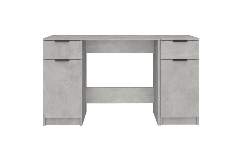 beBasic Skrivbord med sidoskåp betonggrå konstruerat trä - Grey - Möbler - Bord & matgrupper - Kontorsbord - Skrivbord