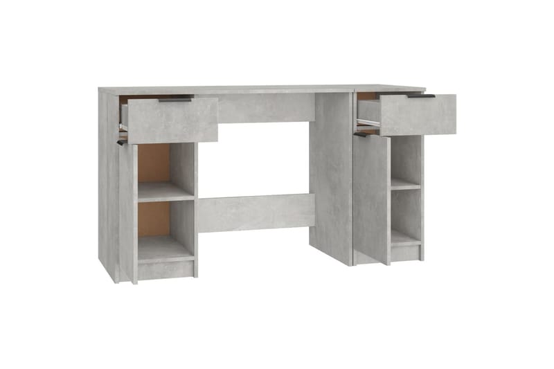beBasic Skrivbord med sidoskåp betonggrå konstruerat trä - Grey - Möbler - Bord & matgrupper - Kontorsbord - Skrivbord