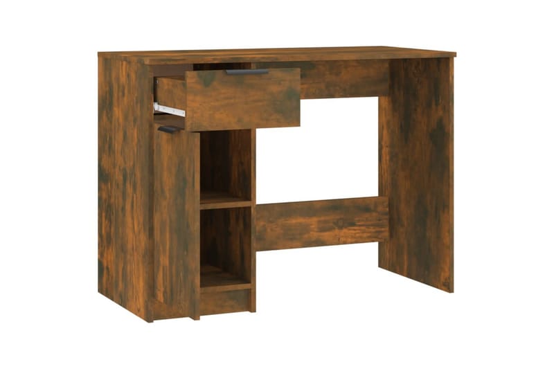 beBasic Skrivbord rökfärgad ek 100x50x75 cm konstruerat trä - Brown - Möbler - Bord & matgrupper - Kontorsbord - Skrivbord