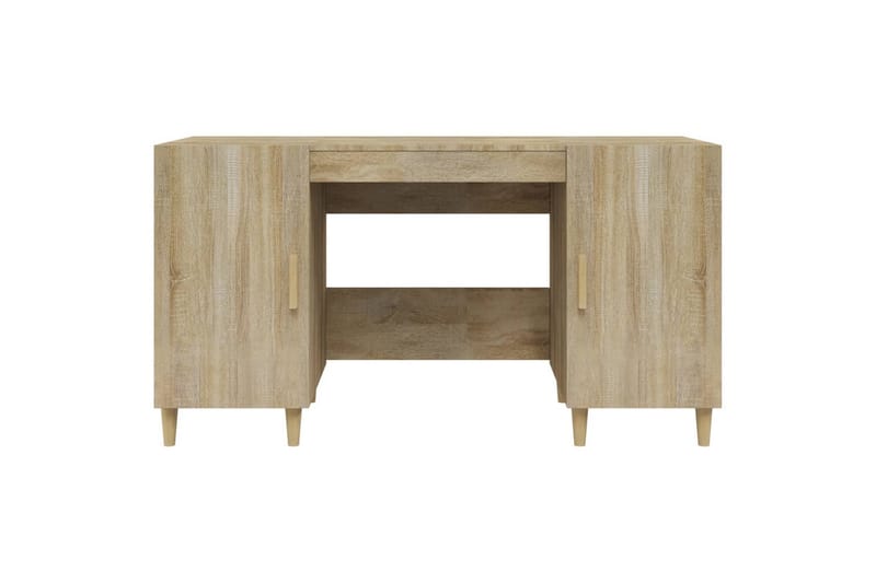 beBasic Skrivbord sonoma-ek 140x50x75 cm konstruerat trä - Brown - Möbler - Bord & matgrupper - Kontorsbord - Skrivbord