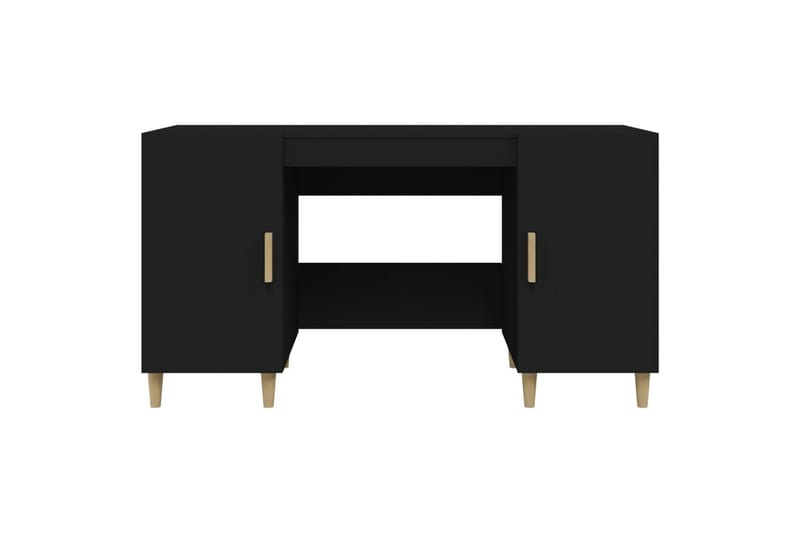 beBasic Skrivbord svart 140x50x75 cm konstruerat trä - Black - Möbler - Bord & matgrupper - Kontorsbord - Skrivbord