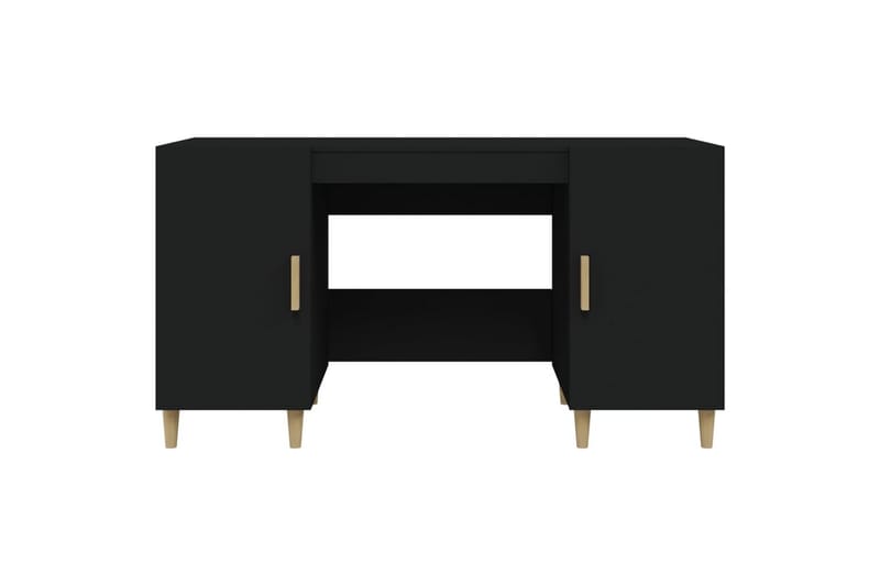beBasic Skrivbord svart 140x50x75 cm konstruerat trä - Black - Skrivbord