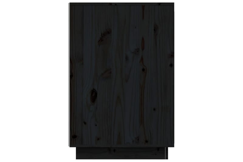 beBasic Skrivbord svart 140x50x75 cm massiv furu - Black - Skrivbord