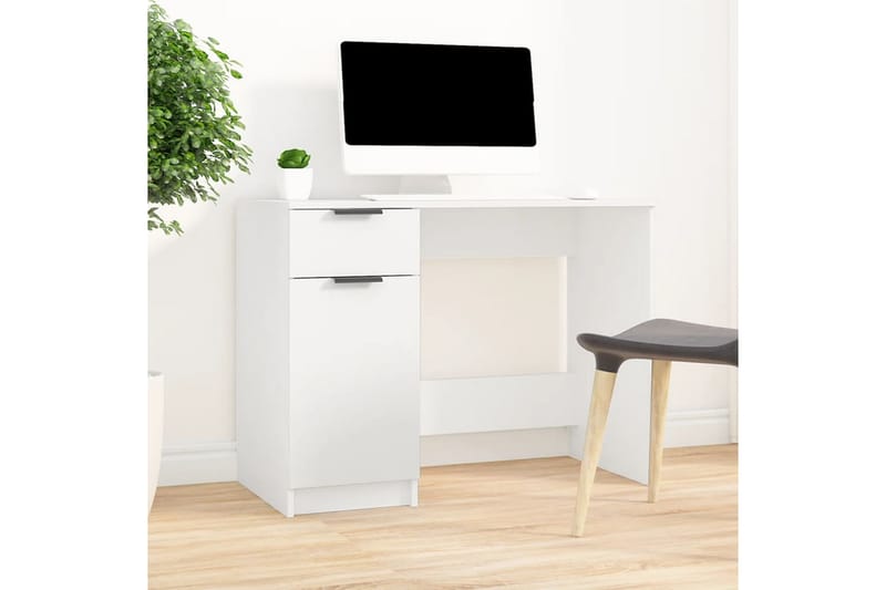 beBasic Skrivbord vit 100x50x75 cm konstruerat trä - White - Möbler - Bord & matgrupper - Kontorsbord - Skrivbord