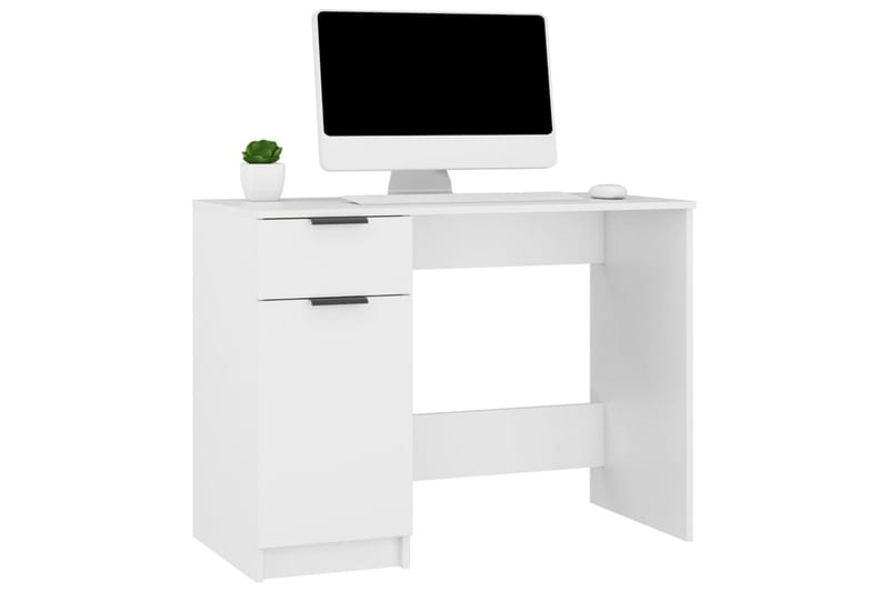 beBasic Skrivbord vit 100x50x75 cm konstruerat trä - White - Möbler - Bord & matgrupper - Kontorsbord - Skrivbord