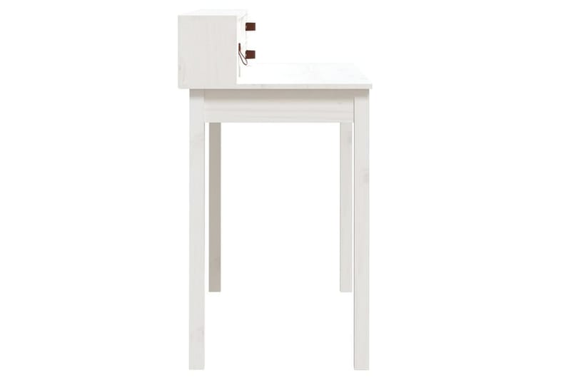 beBasic Skrivbord vit 110x50x93 cm massiv furu - White - Möbler - Bord & matgrupper - Kontorsbord - Skrivbord