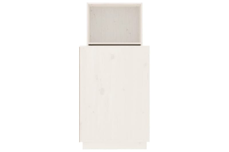 beBasic Skrivbord vit 110x53x117 cm massiv furu - White - Skrivbord
