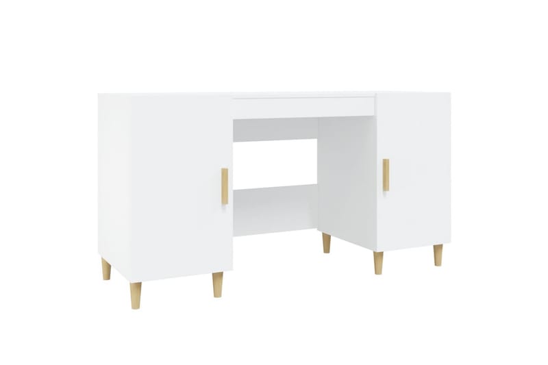 beBasic Skrivbord vit 140x50x75 cm konstruerat trä - White - Möbler - Bord & matgrupper - Kontorsbord - Skrivbord