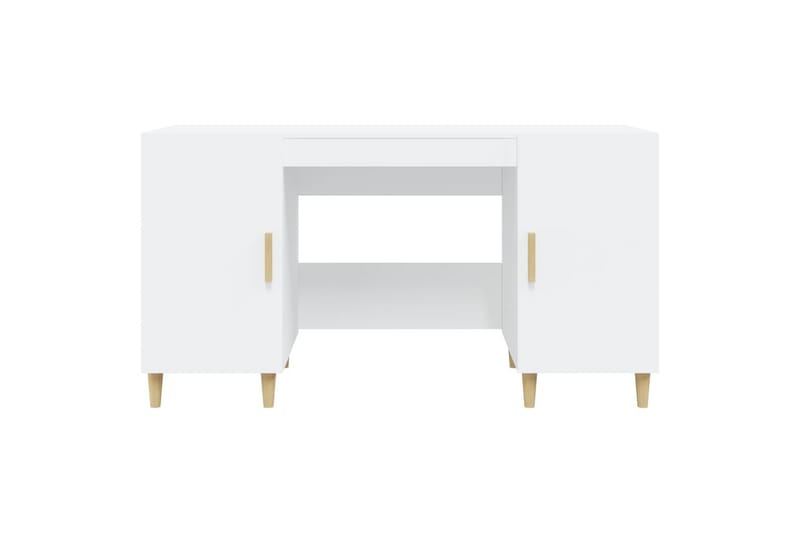 beBasic Skrivbord vit 140x50x75 cm konstruerat trä - White - Möbler - Bord & matgrupper - Kontorsbord - Skrivbord