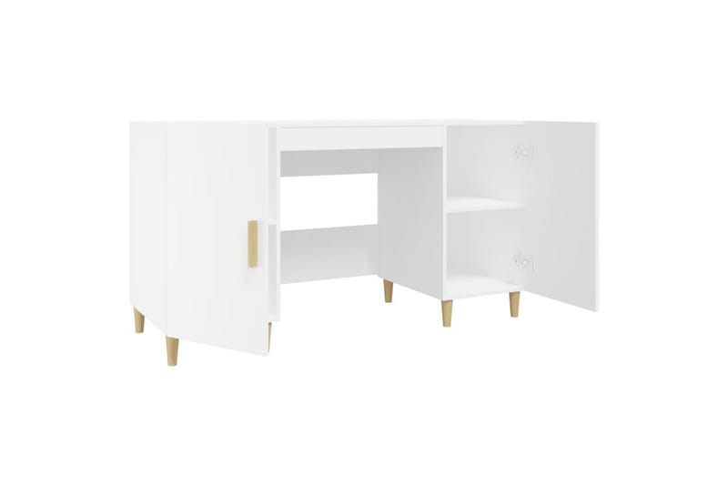 beBasic Skrivbord vit 140x50x75 cm konstruerat trä - White - Möbler - Bord & matgrupper - Kontorsbord - Skrivbord