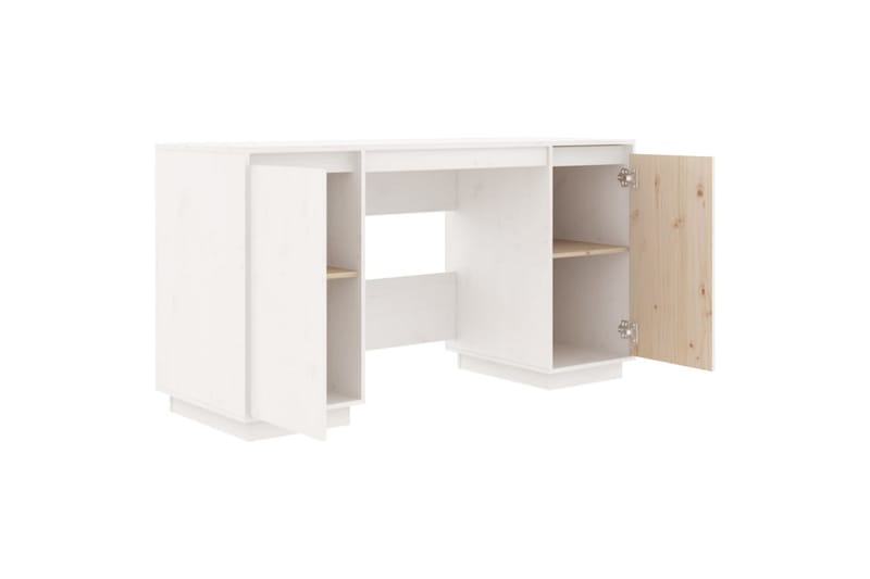 beBasic Skrivbord vit 140x50x75 cm massiv furu - White - Möbler - Bord & matgrupper - Kontorsbord - Skrivbord
