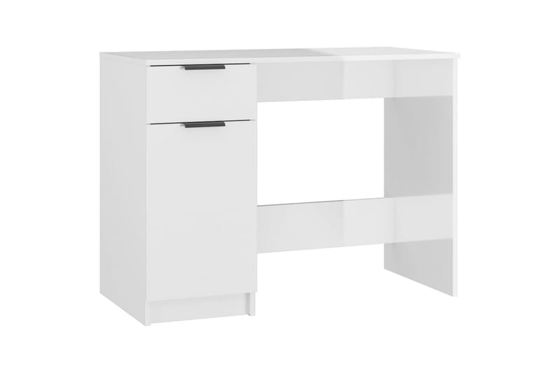 beBasic Skrivbord vit högglans 100x50x75 cm konstruerat trä - White - Möbler - Bord & matgrupper - Kontorsbord - Skrivbord