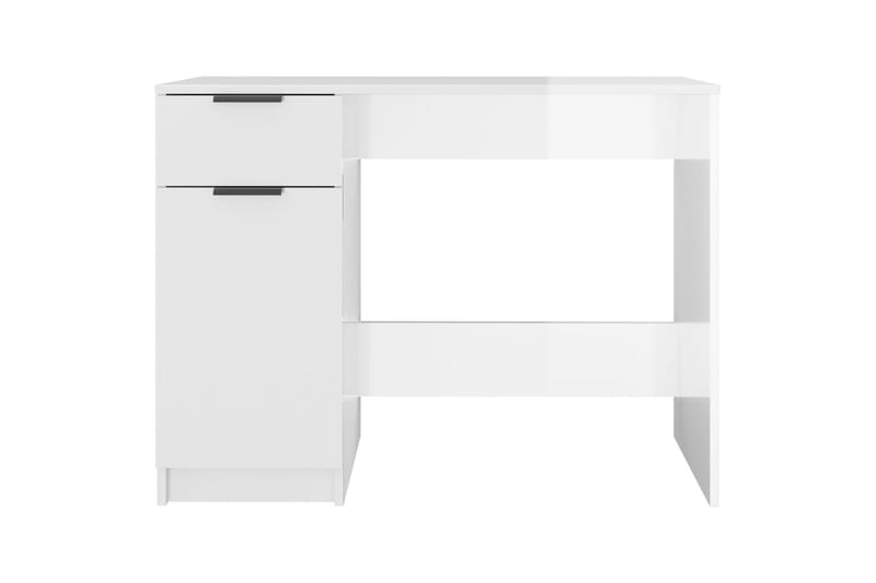 beBasic Skrivbord vit högglans 100x50x75 cm konstruerat trä - White - Skrivbord