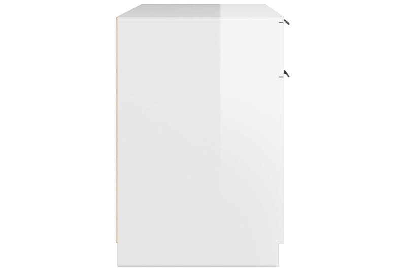 beBasic Skrivbord vit högglans 100x50x75 cm konstruerat trä - White - Möbler - Bord & matgrupper - Kontorsbord - Skrivbord