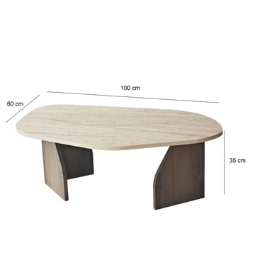 Berriaren Skrivbord 100x35x60 cm - Travertine Walnut - Möbler - Bord & matgrupper - Kontorsbord - Skrivbord