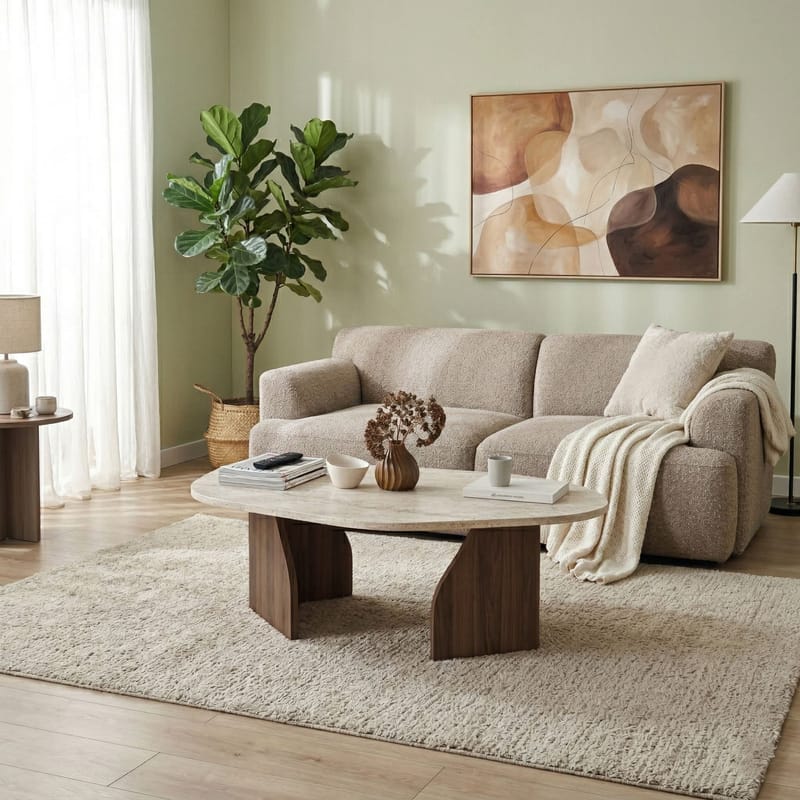 Berriaren Skrivbord 100x35x60 cm - Travertine Walnut - Möbler - Bord & matgrupper - Kontorsbord - Skrivbord