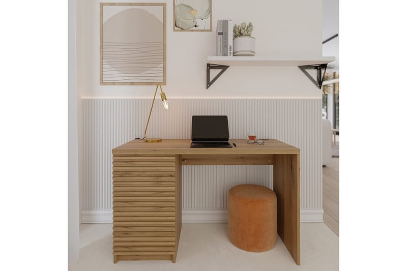 Bisett Skrivbord 140x60 cm - Brun - M�öbler - Bord & matgrupper - Kontorsbord - Skrivbord