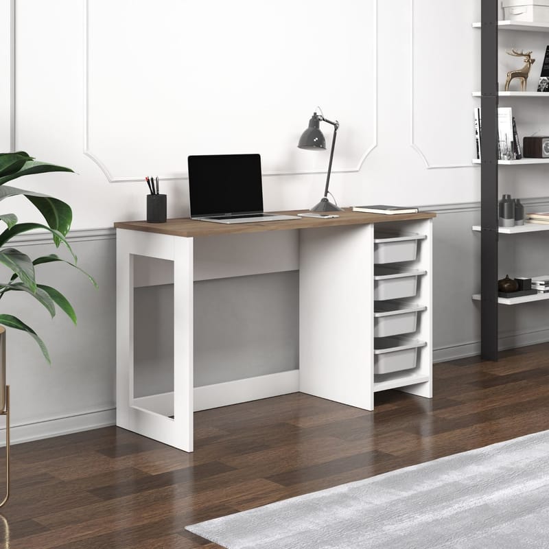 Branik Skrivbord 120x73x45 cm - Antik valnöt - Möbler - Bord & matgrupper - Kontorsbord - Skrivbord