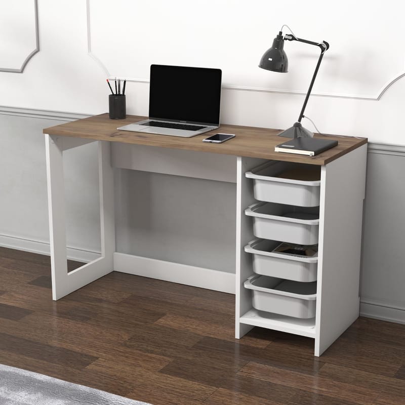 Branik Skrivbord 120x73x45 cm - Antik valnöt - Möbler - Bord & matgrupper - Kontorsbord - Skrivbord