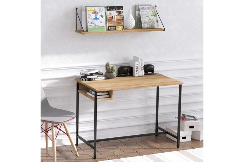 Cadris Skrivbord 60x100 cm - Ek/Svart - Möbler - Bord & matgrupper - Kontorsbord - Skrivbord