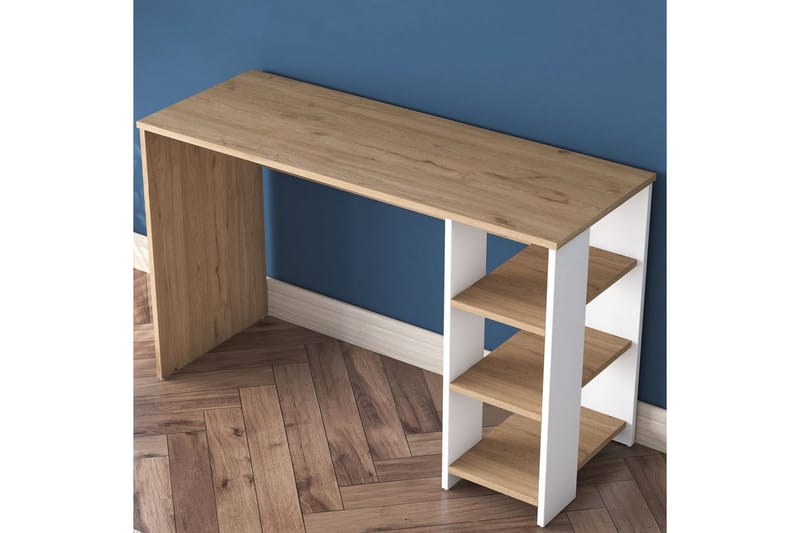 Caeton Skrivbord 45x120 cm - Rödfärgat trä/Vit - Möbler - Bord & matgrupper - Kontorsbord - Skrivbord