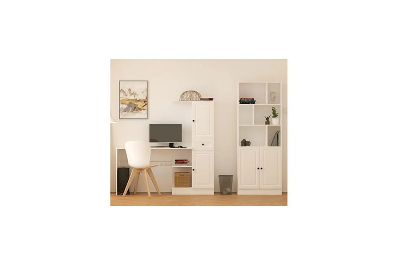 Ceyron Skrivbord 40x155 cm - Matt Vit - Möbler - Bord & matgrupper - Kontorsbord - Skrivbord