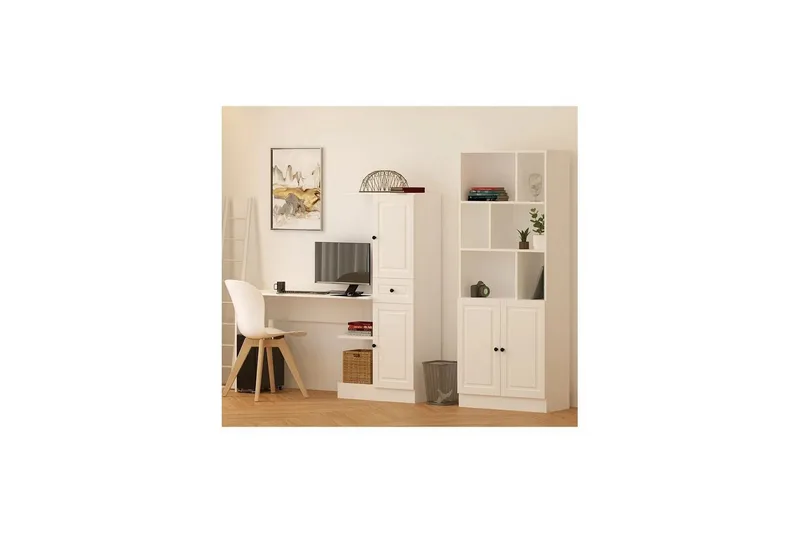 Ceyron Skrivbord 40x155 cm - Matt Vit - Möbler - Bord & matgrupper - Kontorsbord - Skrivbord